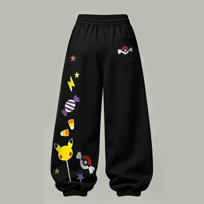 Pokémon Halloween Series Cropped Long Sleeve Hoodie & High Waist Jogger Pants Two Piece