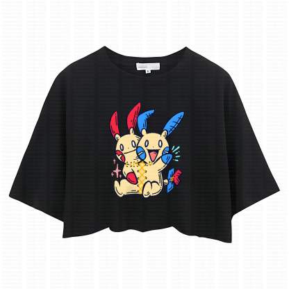Cute and playful "Pokémon" summer women's cropped top