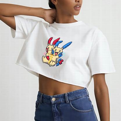 Cute and playful "Pokémon" summer women's cropped top