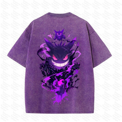 Unisex High Quality Inspired Vintage Washed 3D Direct Injection T-Shirt