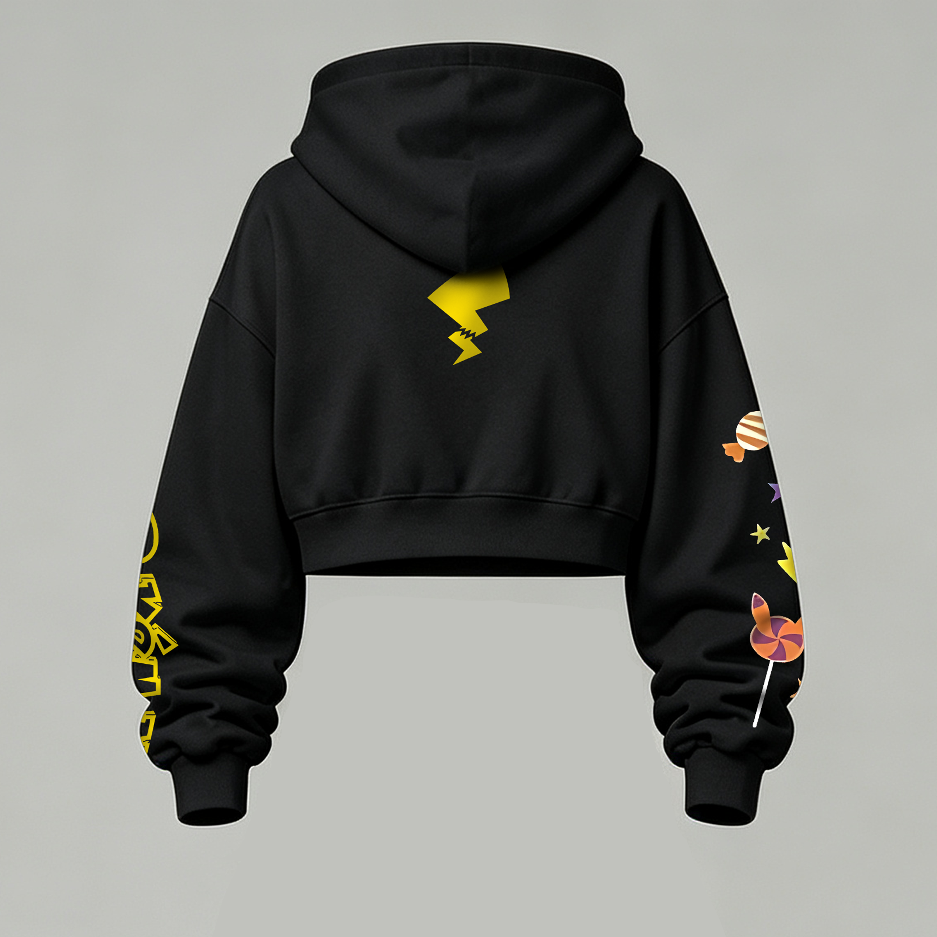 Pokémon Halloween Series Cropped Long Sleeve Hoodie & High Waist Jogger Pants Two Piece