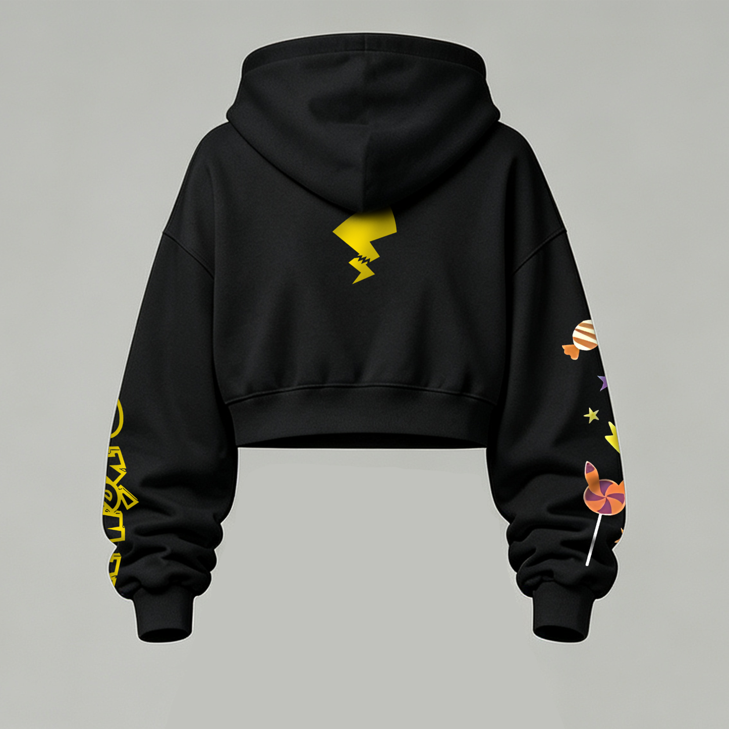 Pokémon Halloween Series Cropped Long Sleeve Hoodie & High Waist Jogger Pants Two Piece