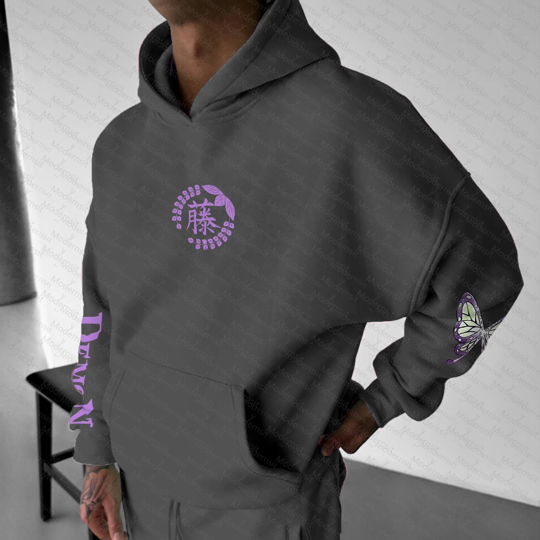 Unisex “Demon Slayer” Anime Graphic Streetwear Vintage Hoodie