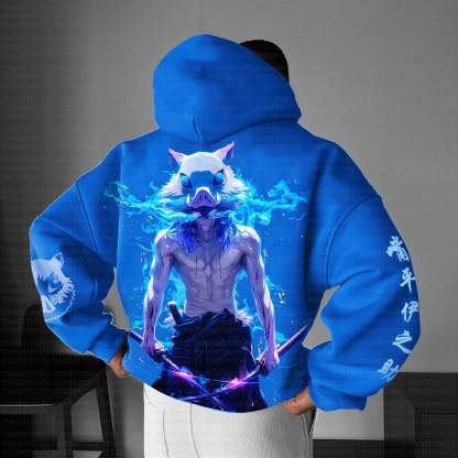 Unisex Anime Graphic Streetwear Vintage Hoodie丨Demon Slayer