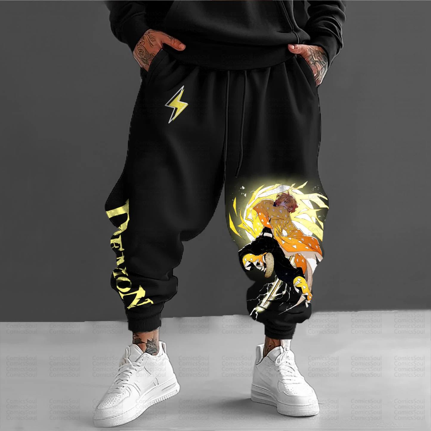 Unisex Anime Inspired Vintage Pants丨Demon Slayer X Pokémon