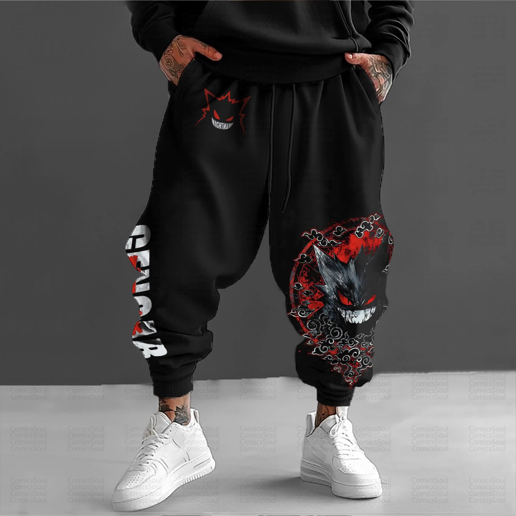 Unisex Anime Inspired Vintage Pants丨Demon Slayer X Pokémon