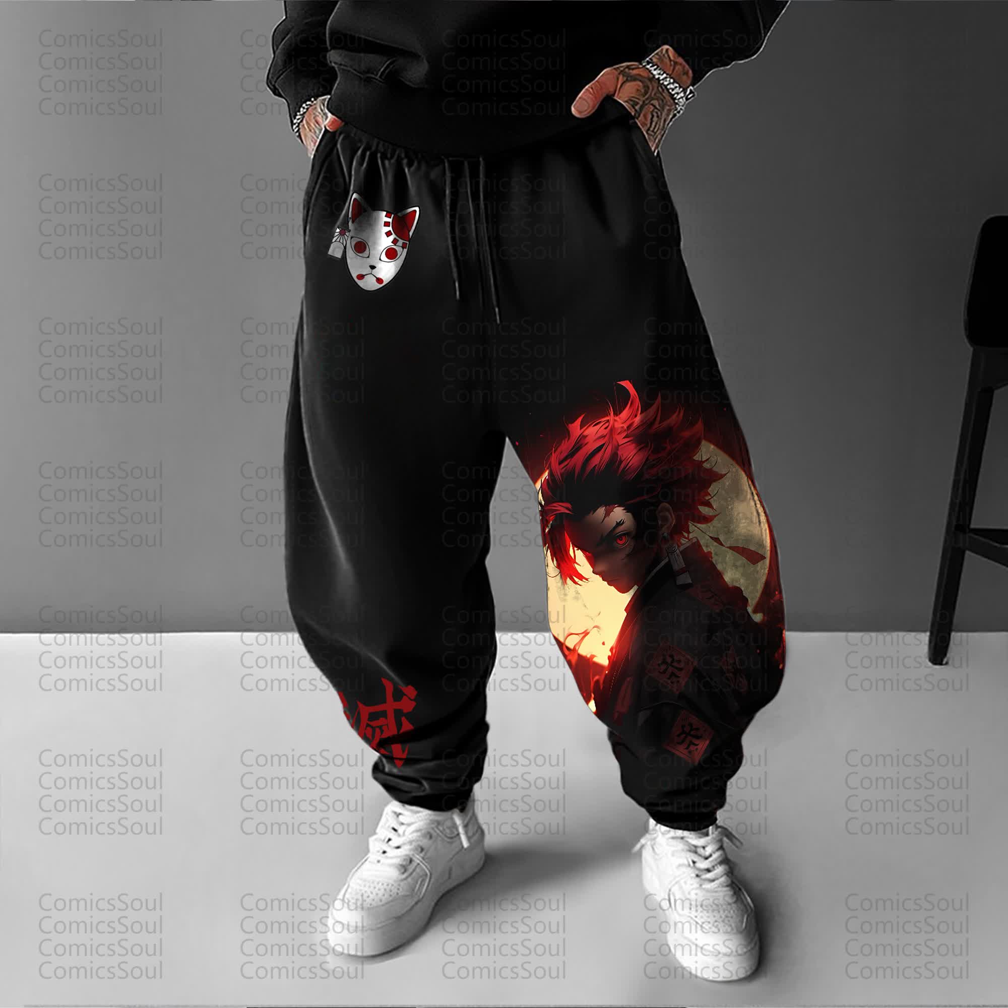 Unisex Anime Inspired Vintage Pants丨Demon Slayer