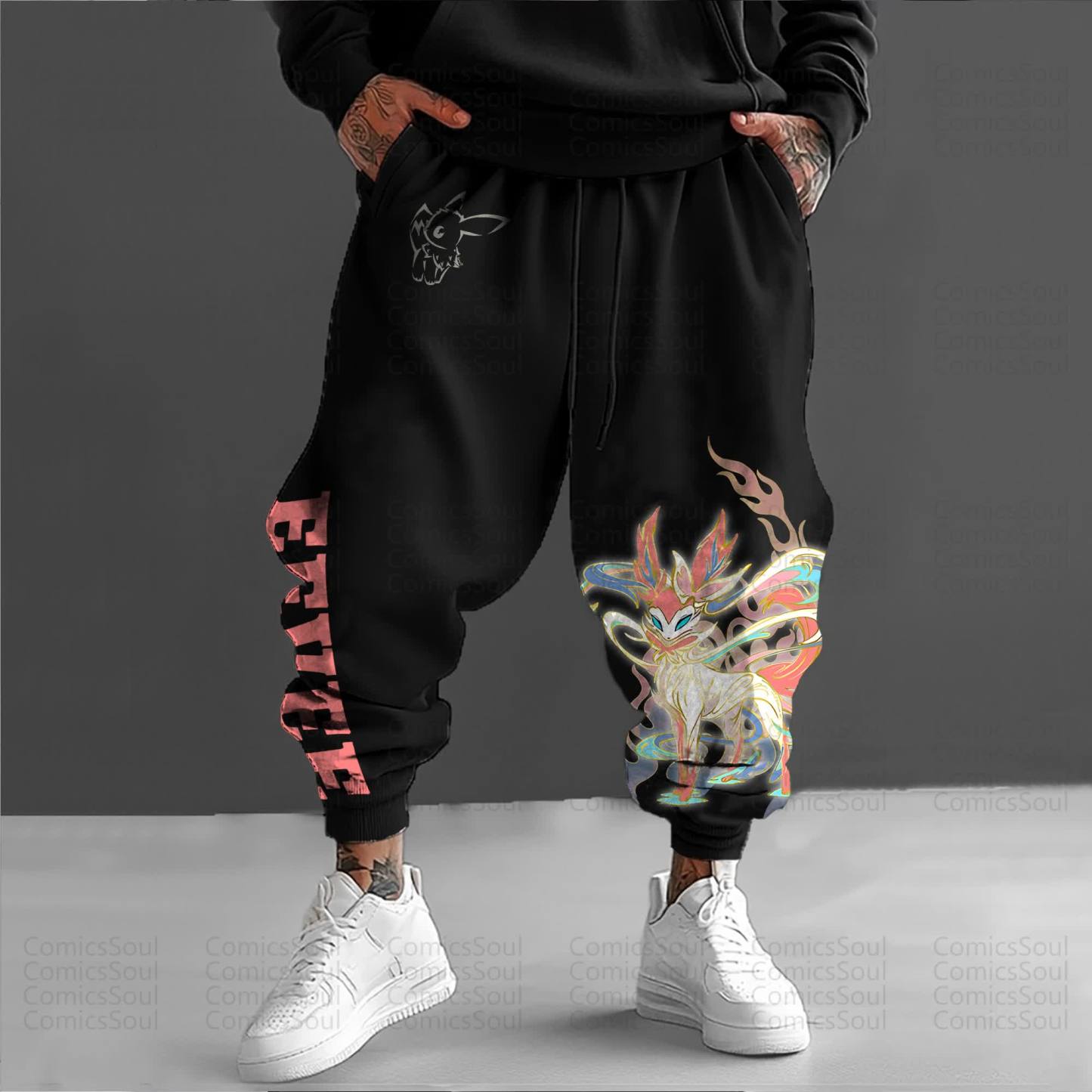 Unisex Anime Inspired Vintage Pants丨Demon Slayer X Pokémon