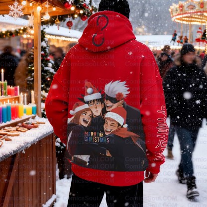 Plus Velvet Unisex Anime Graphic Streetwear Vintage Hoodie