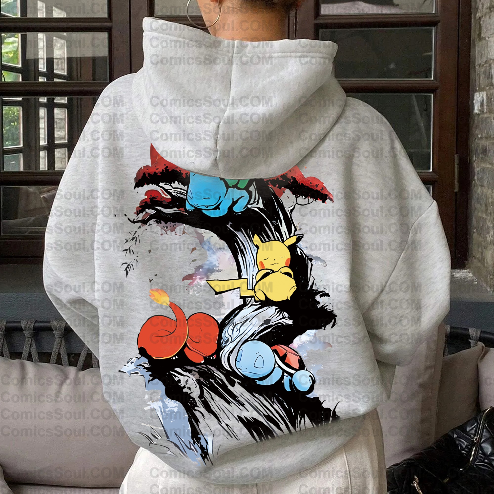 ‘’Pokémon " Anime Inspired Vintage Hoodie