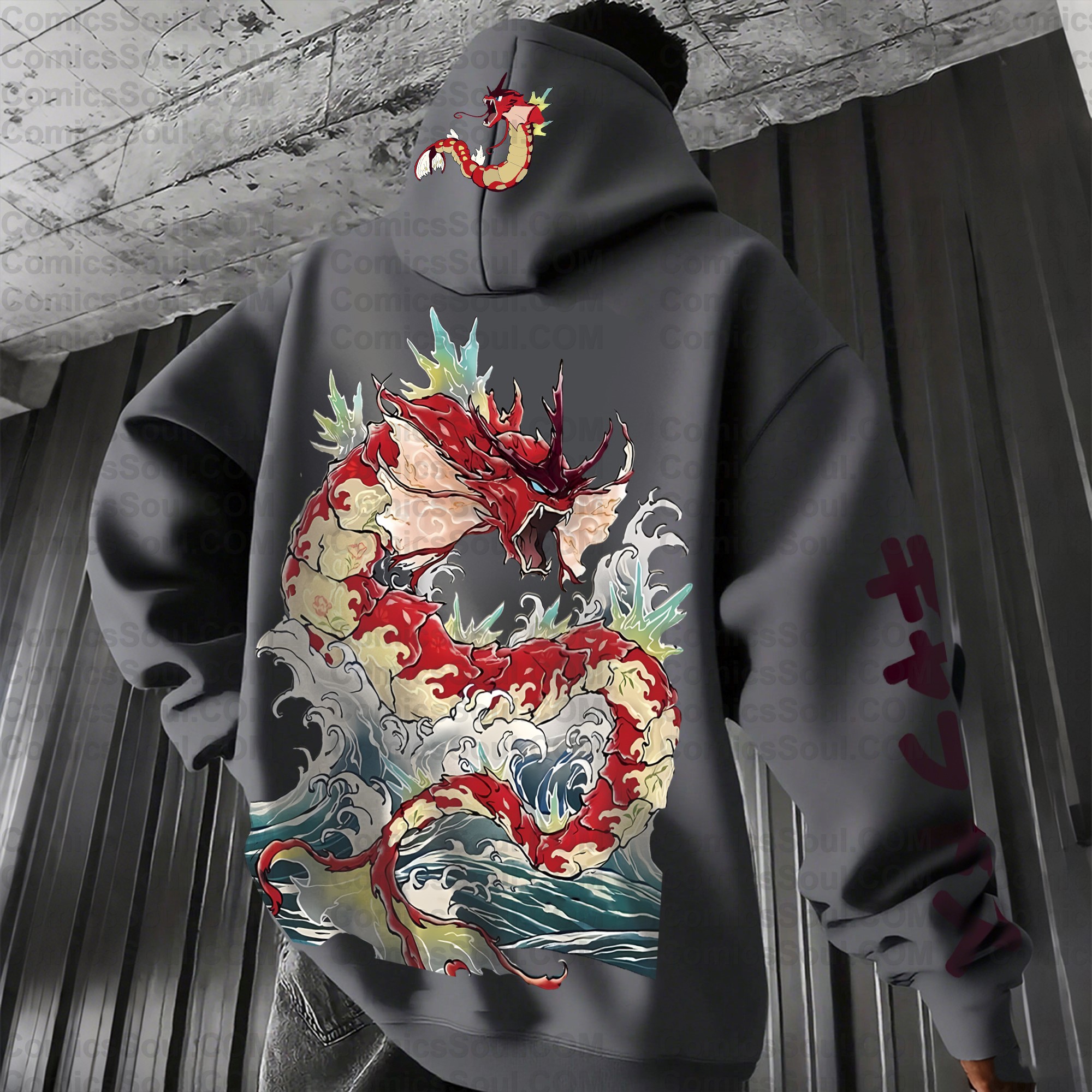 Plus Velvet Unisex Anime Graphic Streetwear Vintage Hoodie