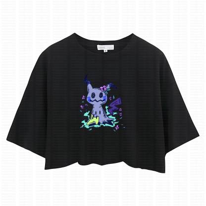 Cute and playful "Pokémon" summer women's cropped top