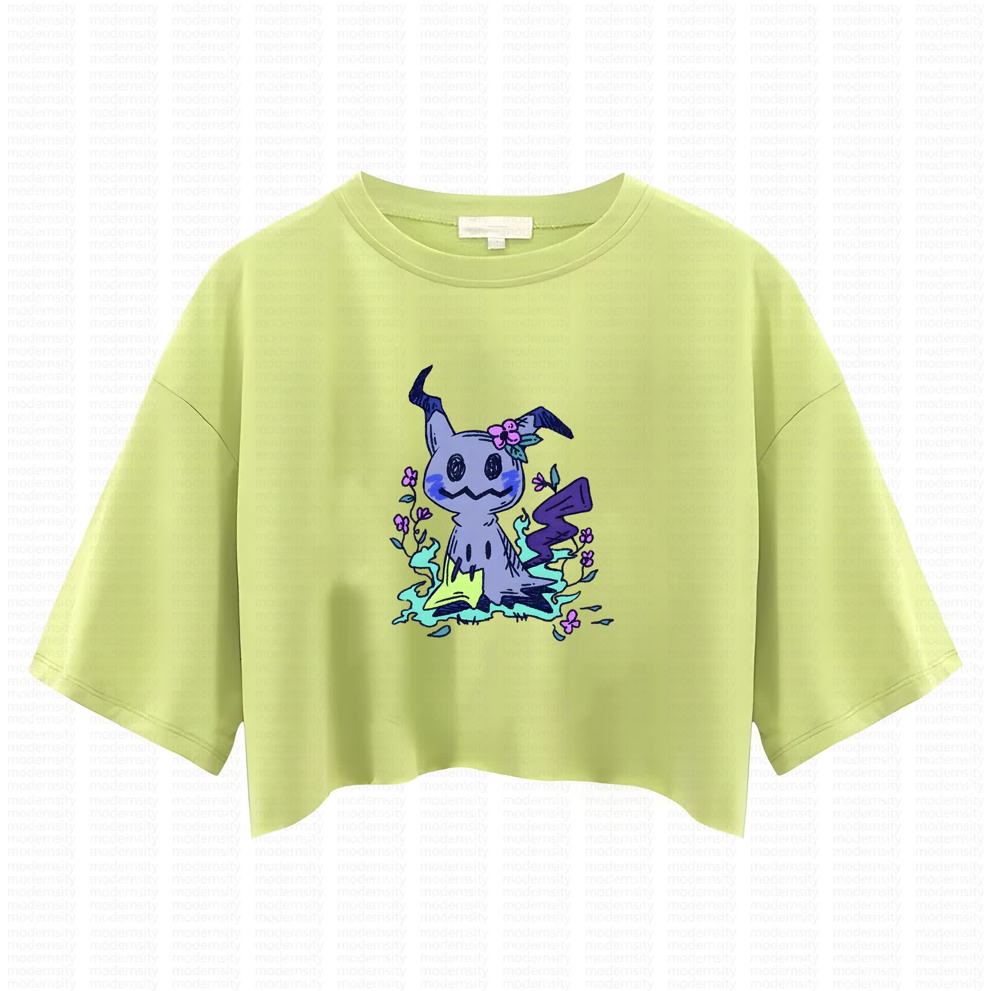 Cute and playful "Pokémon" summer women's cropped top