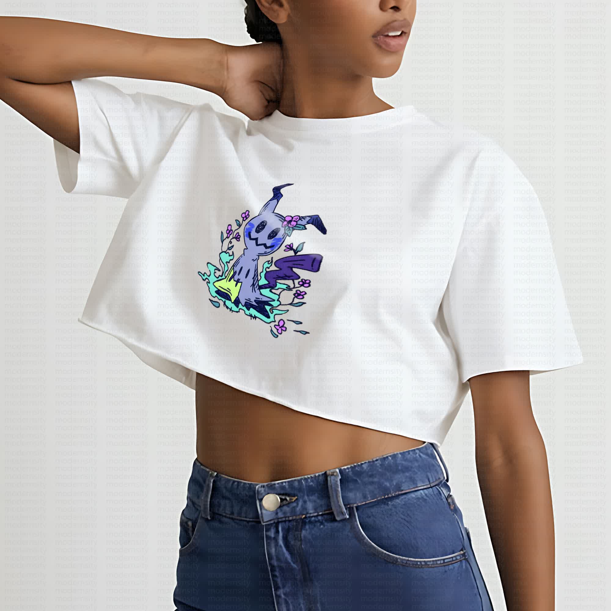 Cute and playful "Pokémon" summer women's cropped top
