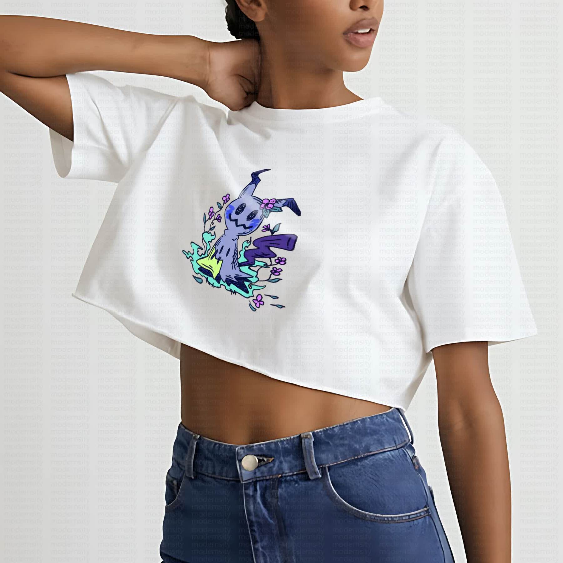Cute and playful "Pokémon" summer women's cropped top