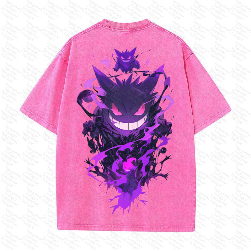 Unisex High Quality Inspired Vintage Washed 3D Direct Injection T-Shirt