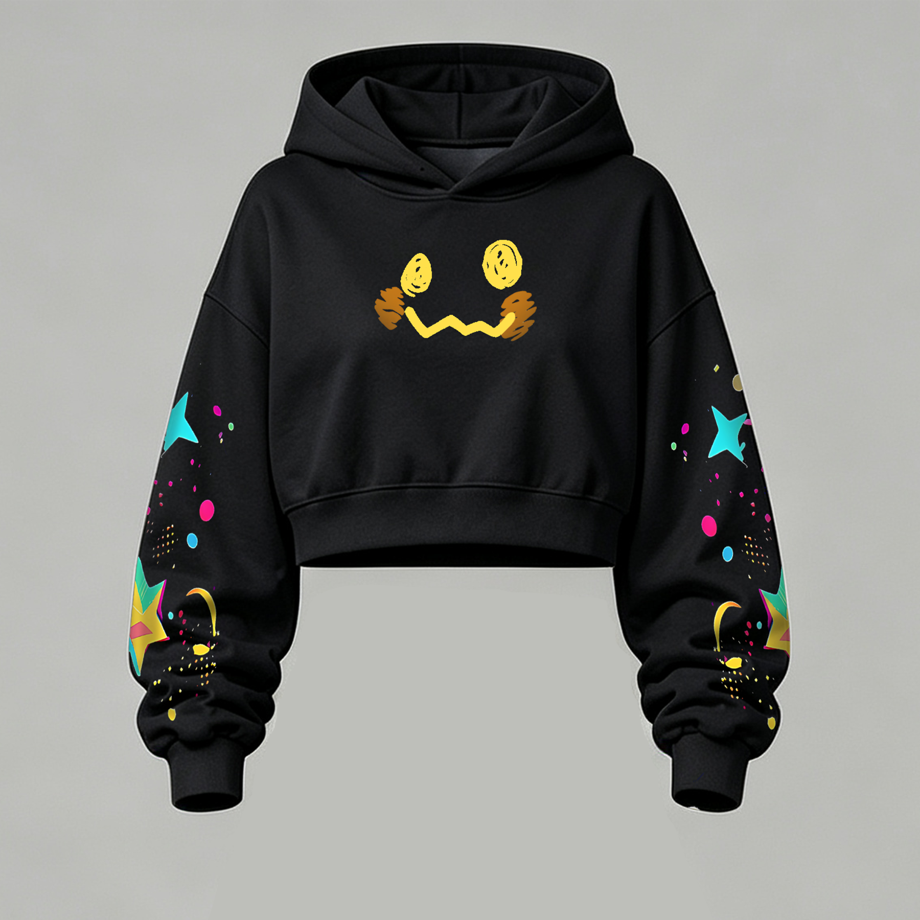 Pokémon Halloween Series Cropped Long Sleeve Hoodie & High Waist Jogger Pants Two Piece