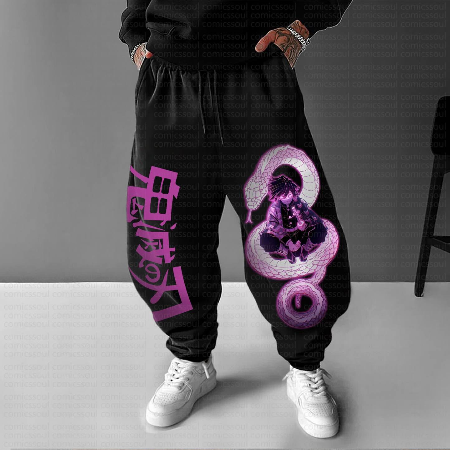 Unisex Anime Inspired Vintage Pants丨Demon Slayer X Pokémon