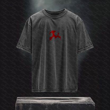 Unisex Anime Inspired Vintage Washed T-Shirt丨 Demon Slayer