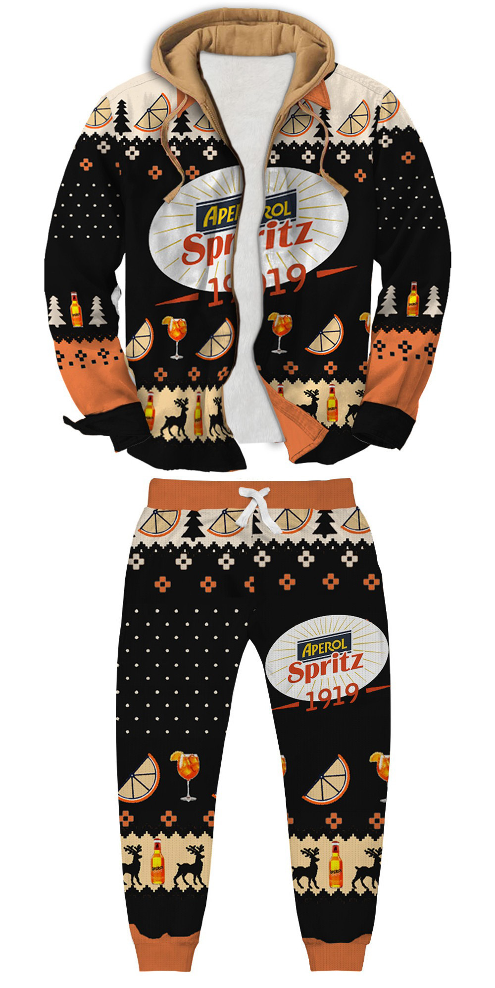 Unisex Fake Two Gradient Plaid Long-Sleeved Shirts Jacket Set