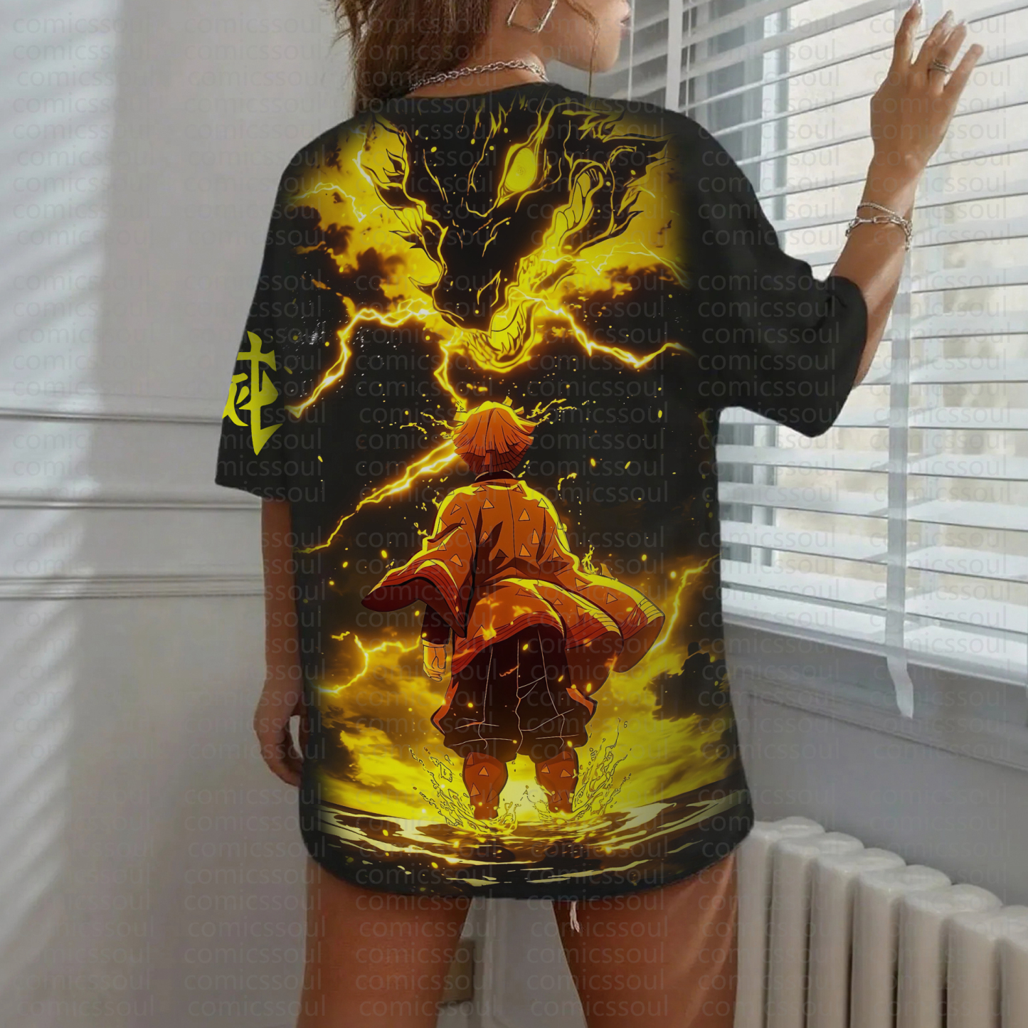 Unisex Anime Inspired Vintage T-Shirt丨Demon Slayer X Pokémon