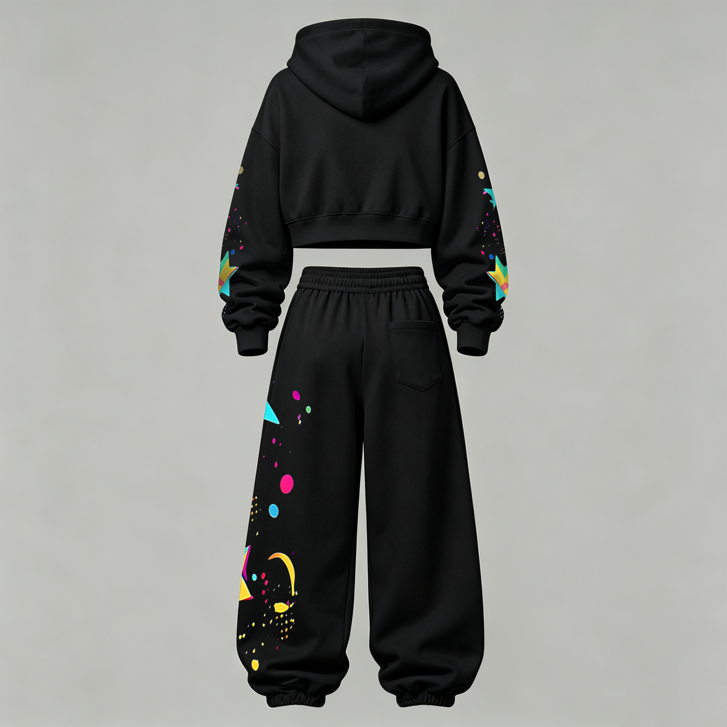 Pokémon Halloween Series Cropped Long Sleeve Hoodie & High Waist Jogger Pants Two Piece