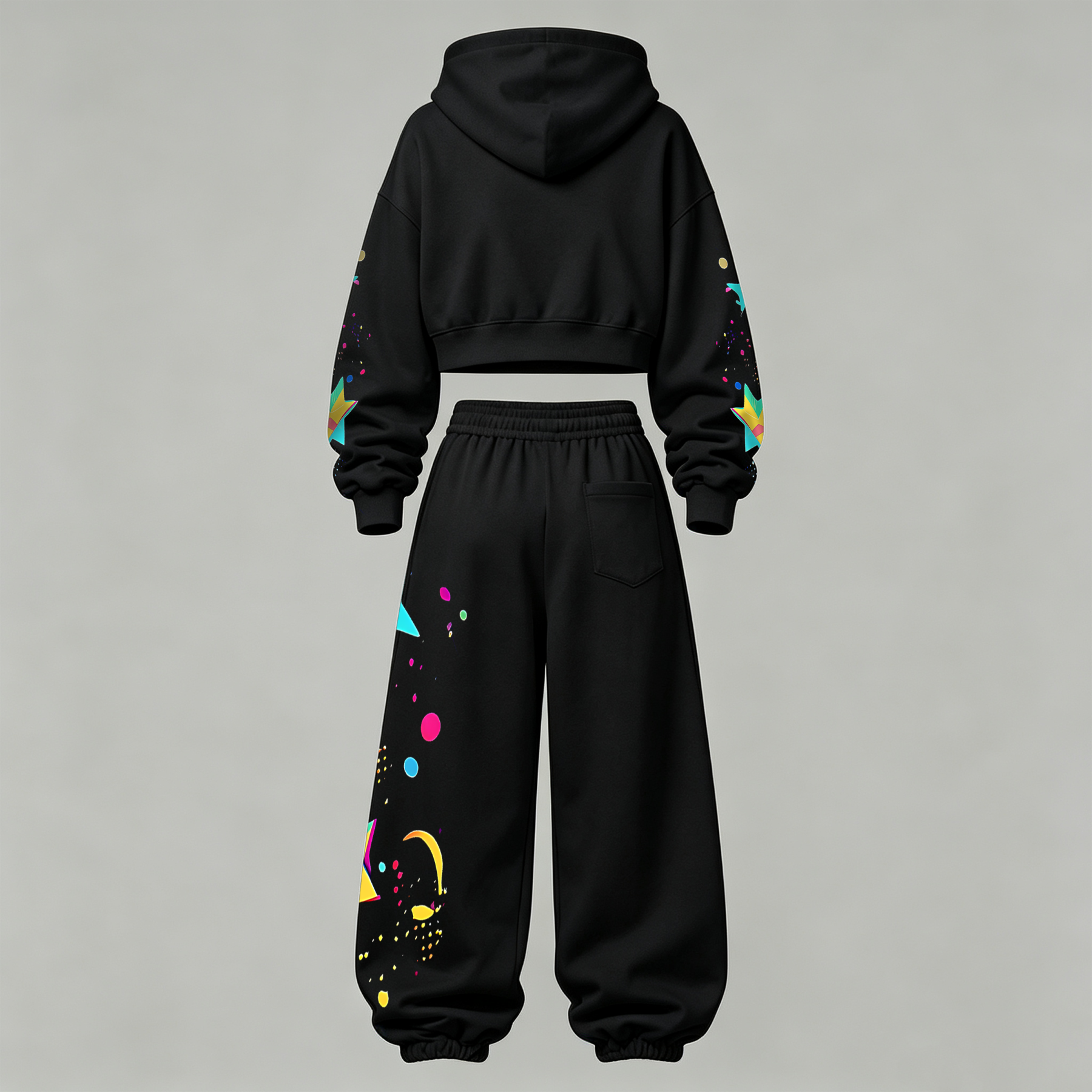 Pokémon Halloween Series Cropped Long Sleeve Hoodie & High Waist Jogger Pants Two Piece