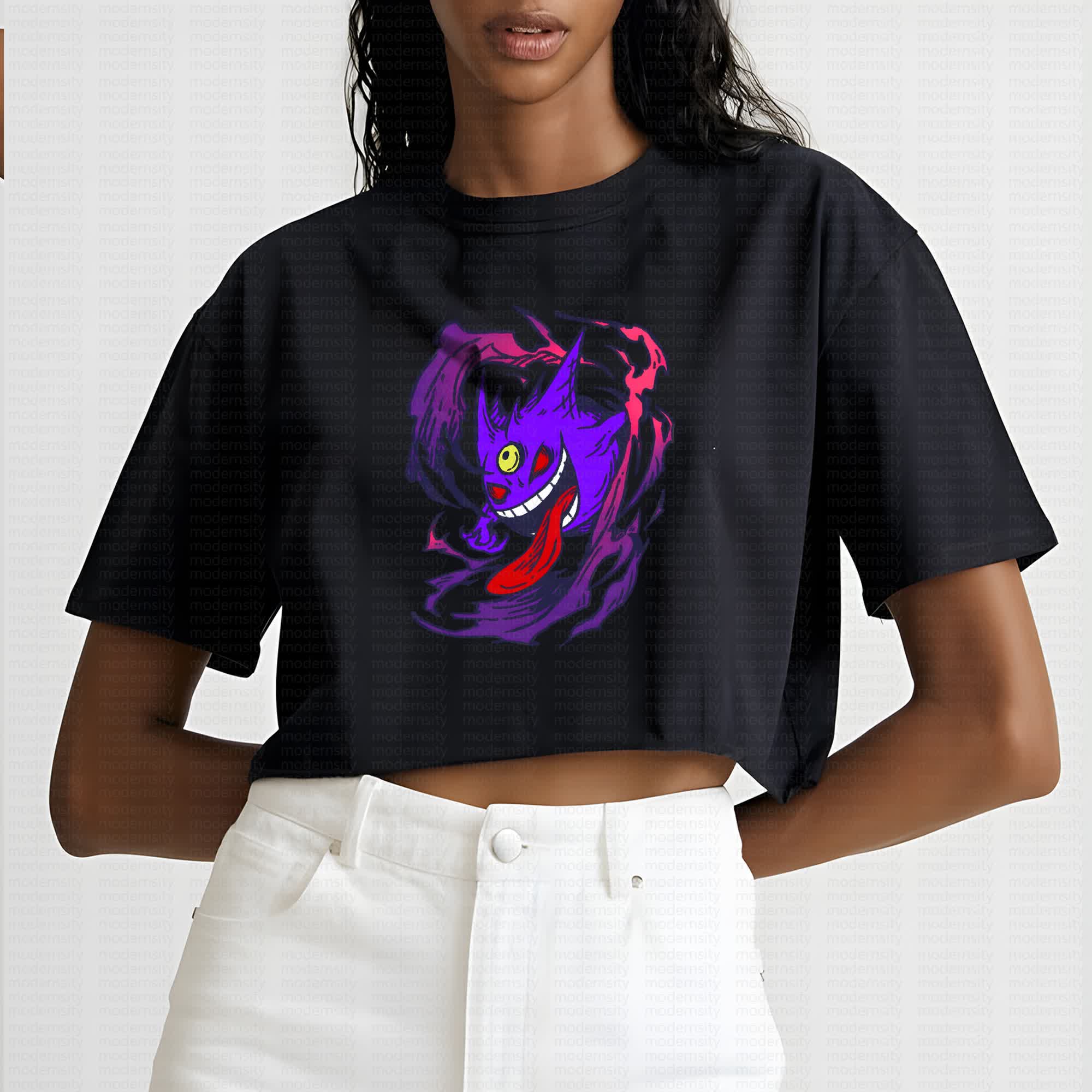 Cute and playful "Pokémon" summer women's cropped top