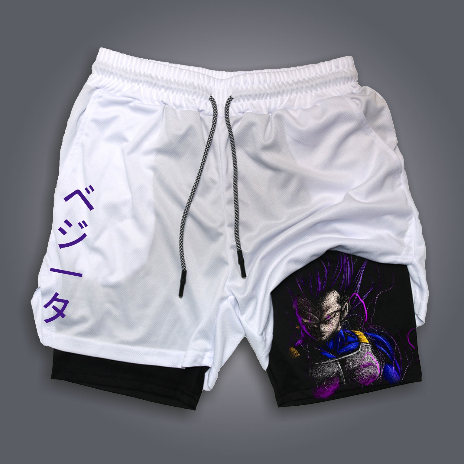 Unisex Anime Print Drawstring Dragon Ball Shorts