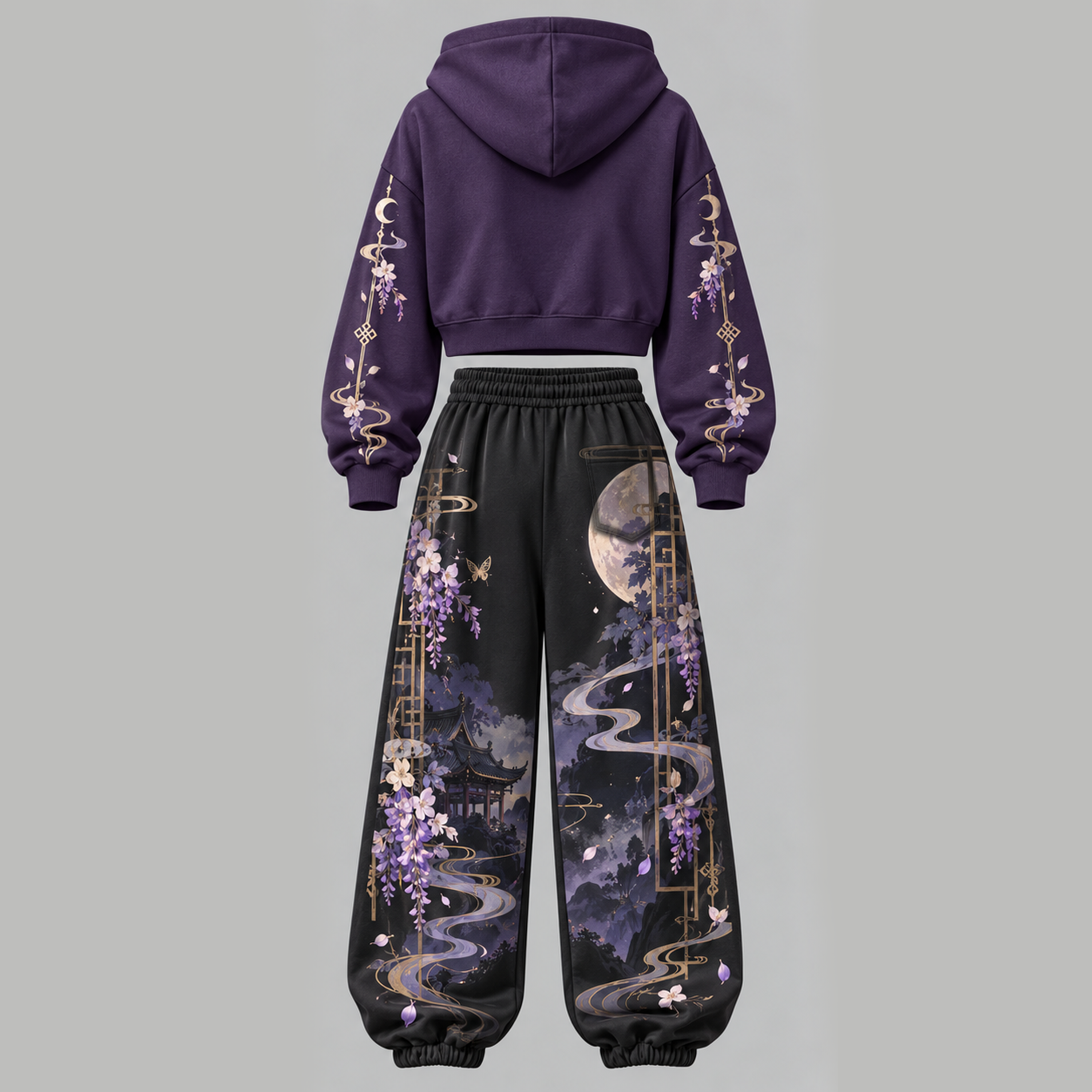 The Apothecary Diaries Cropped Long Sleeve Hoodie & High Waist Jogger Pants Two Piece