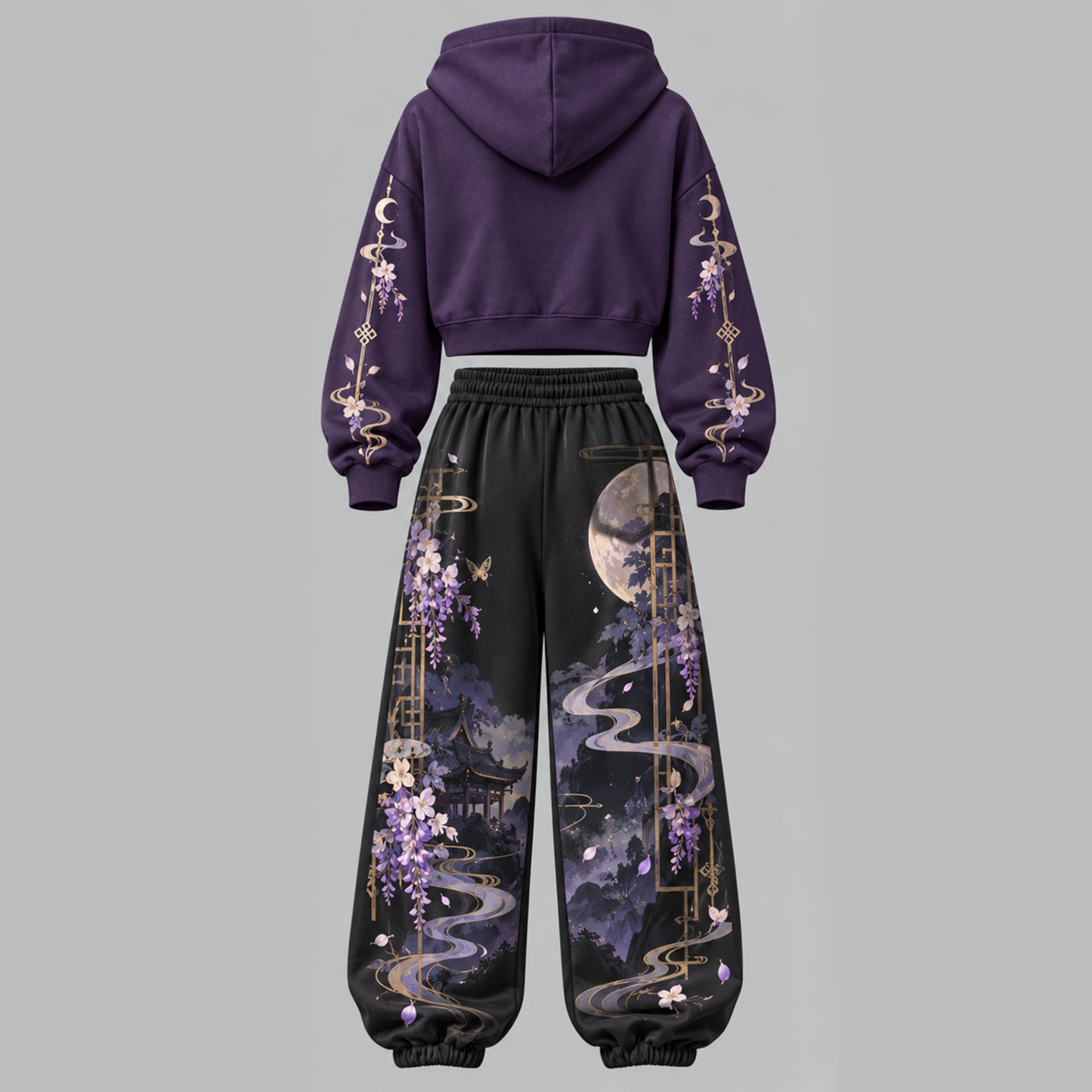 The Apothecary Diaries Cropped Long Sleeve Hoodie & High Waist Jogger Pants Two Piece
