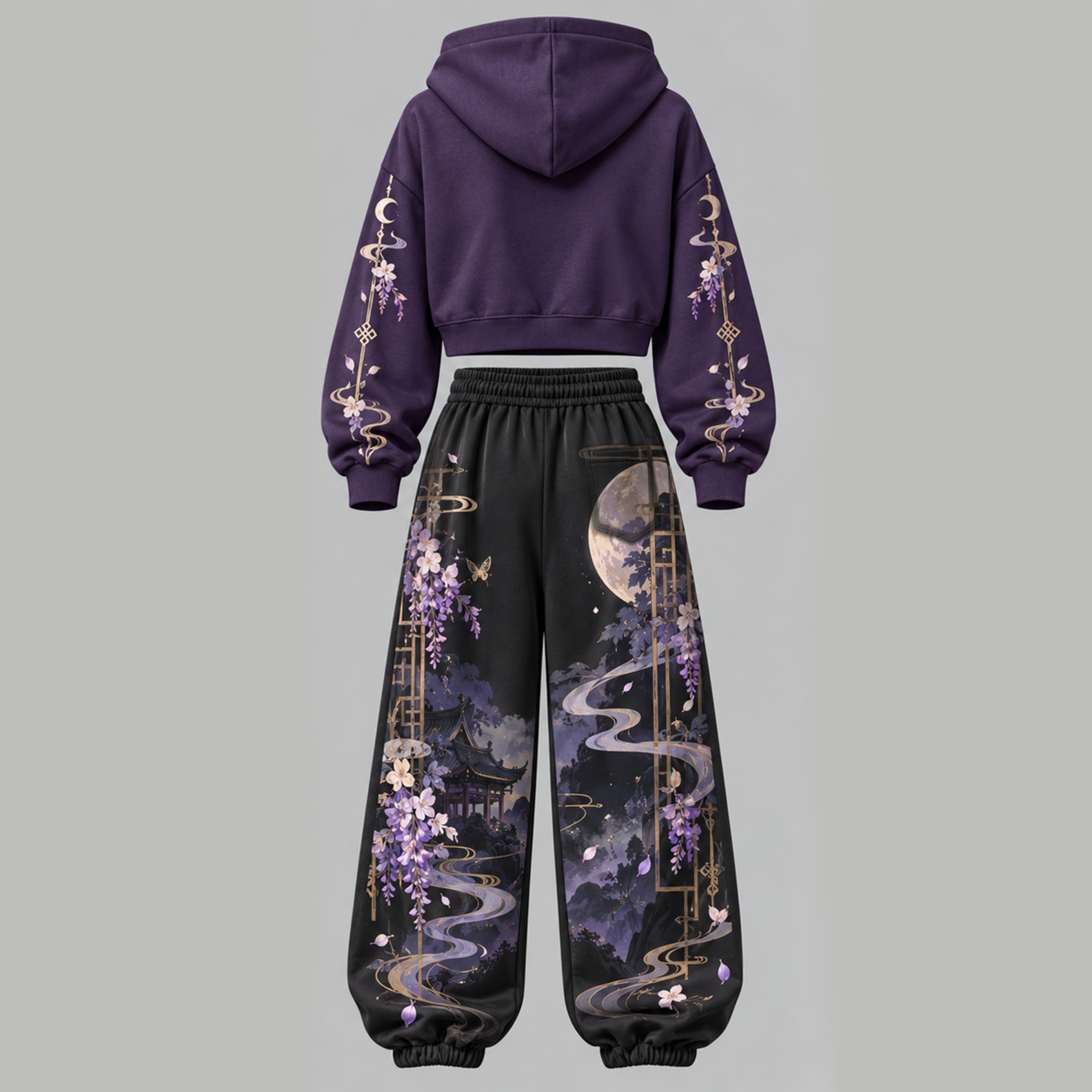 The Apothecary Diaries Cropped Long Sleeve Hoodie & High Waist Jogger Pants Two Piece