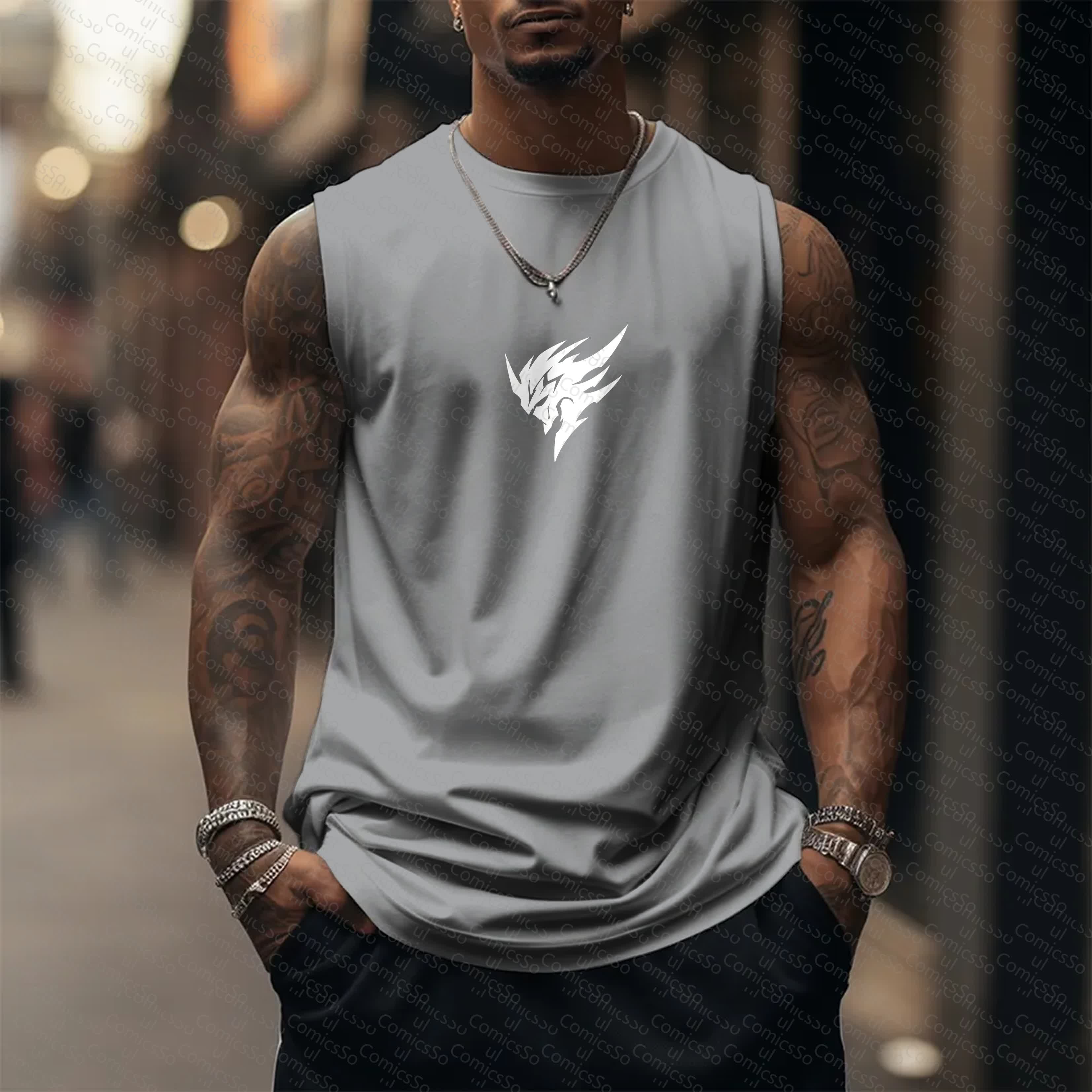 Unisex  “Gundam Series” Casual Anime  Tank Top