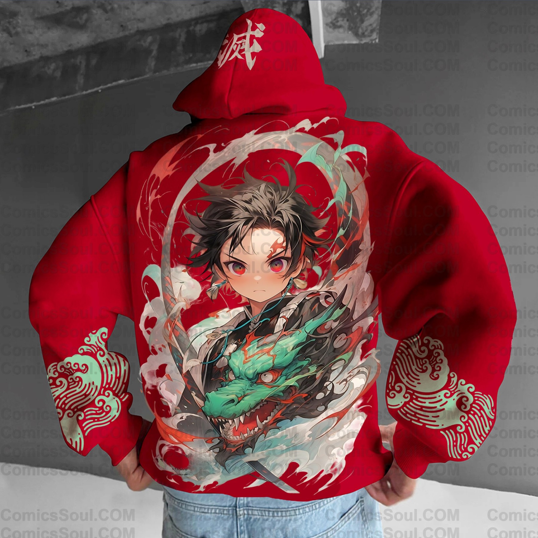 Unisex Anime Graphic Streetwear Vintage Hoodie丨Demon Slayer X Pokémon