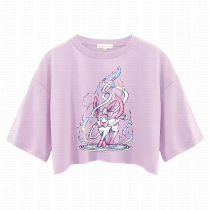 Cute and playful "Pokémon" summer women's cropped top