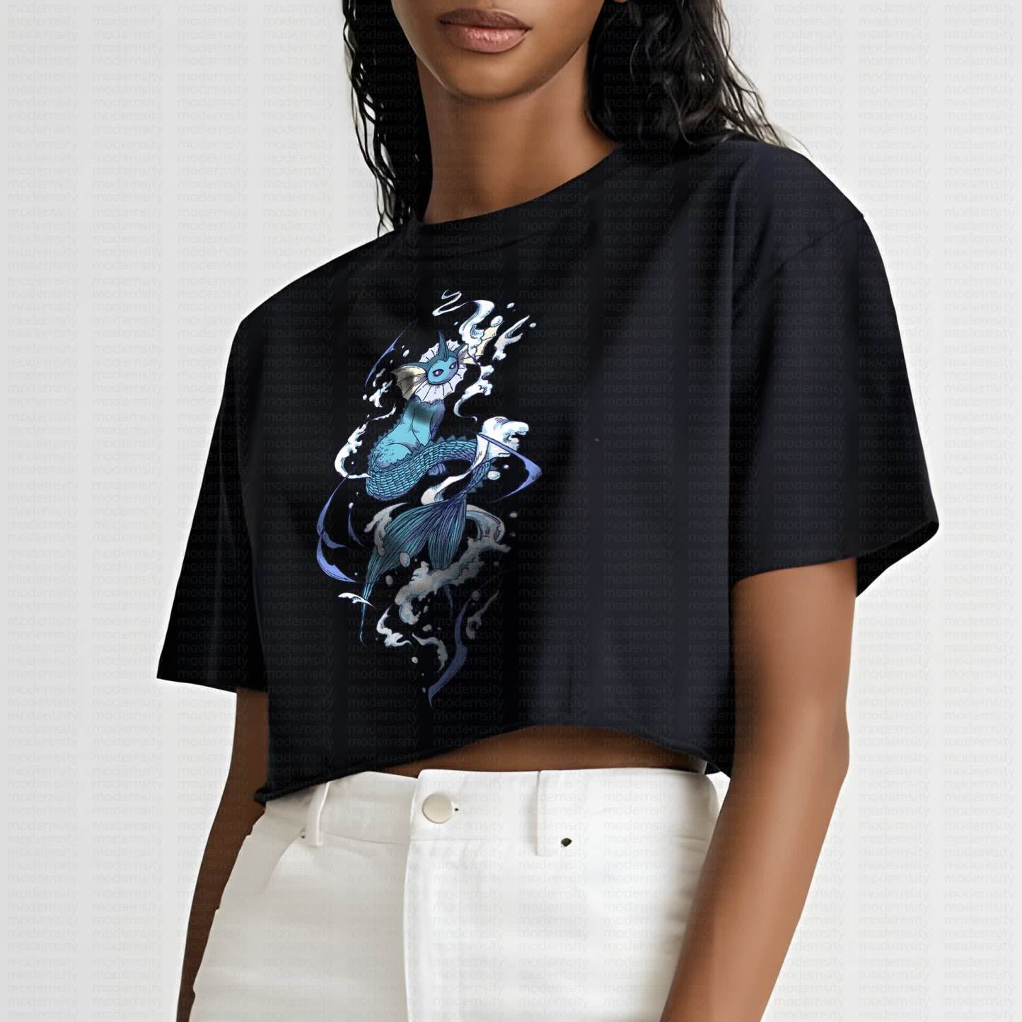 Cute and playful "Pokémon" summer women's cropped top