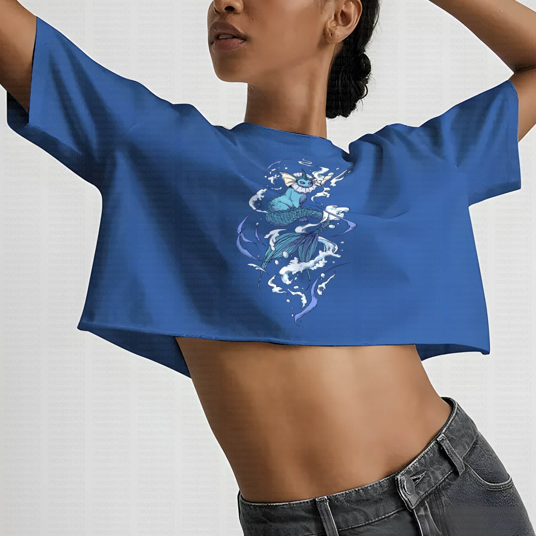 Cute and playful "Pokémon" summer women's cropped top
