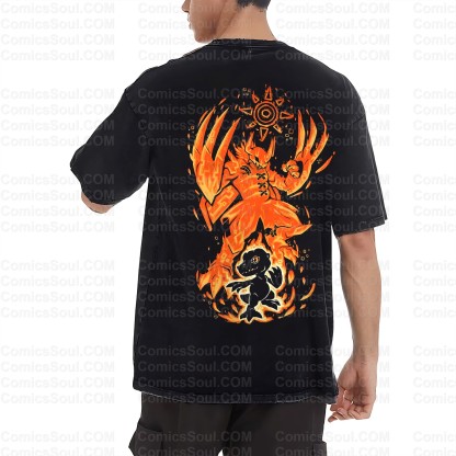 Vintage 3D Direct Inkjet Printed Washed Unisex T-Shirt