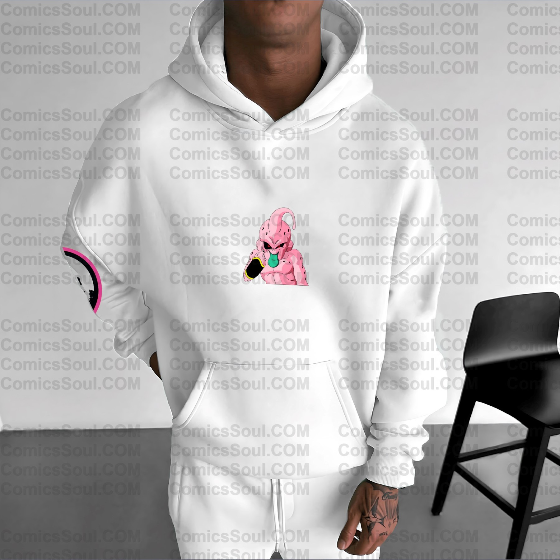 Plus Velvet Unisex Anime Graphic Streetwear Vintage Hoodie