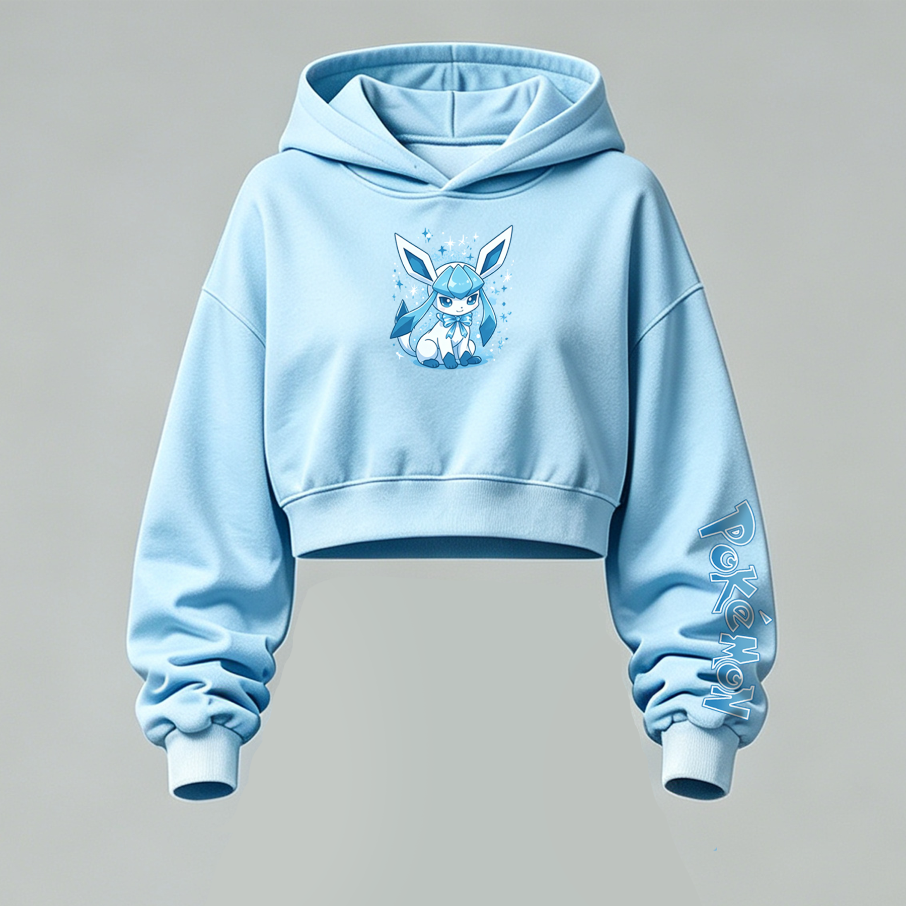 Pokémon Cropped Long Sleeve Hoodie & High Waist Jogger Pants Two Piece