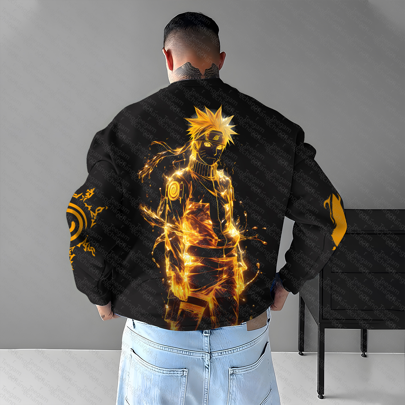 Unisex Anime Graphic Inspired Vintage Sweatshirt