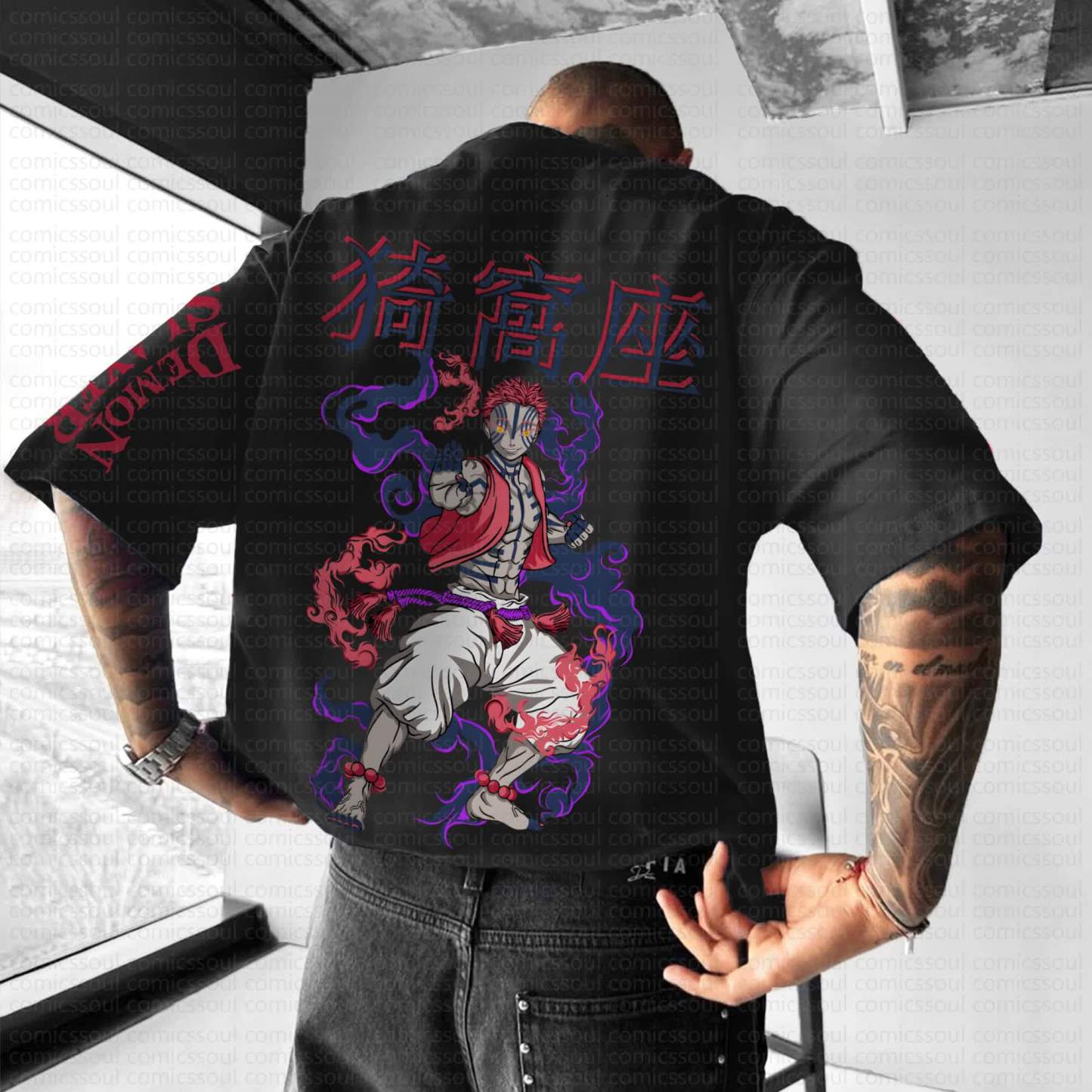 Unisex Anime Inspired Vintage T-Shirt丨Demon Slayer X Pokémon