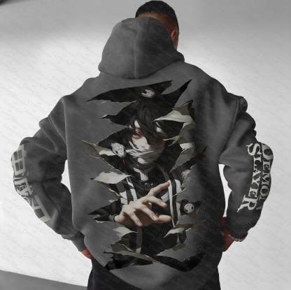 Unisex “Demon Slayer” Anime Graphic Streetwear Vintage Hoodie