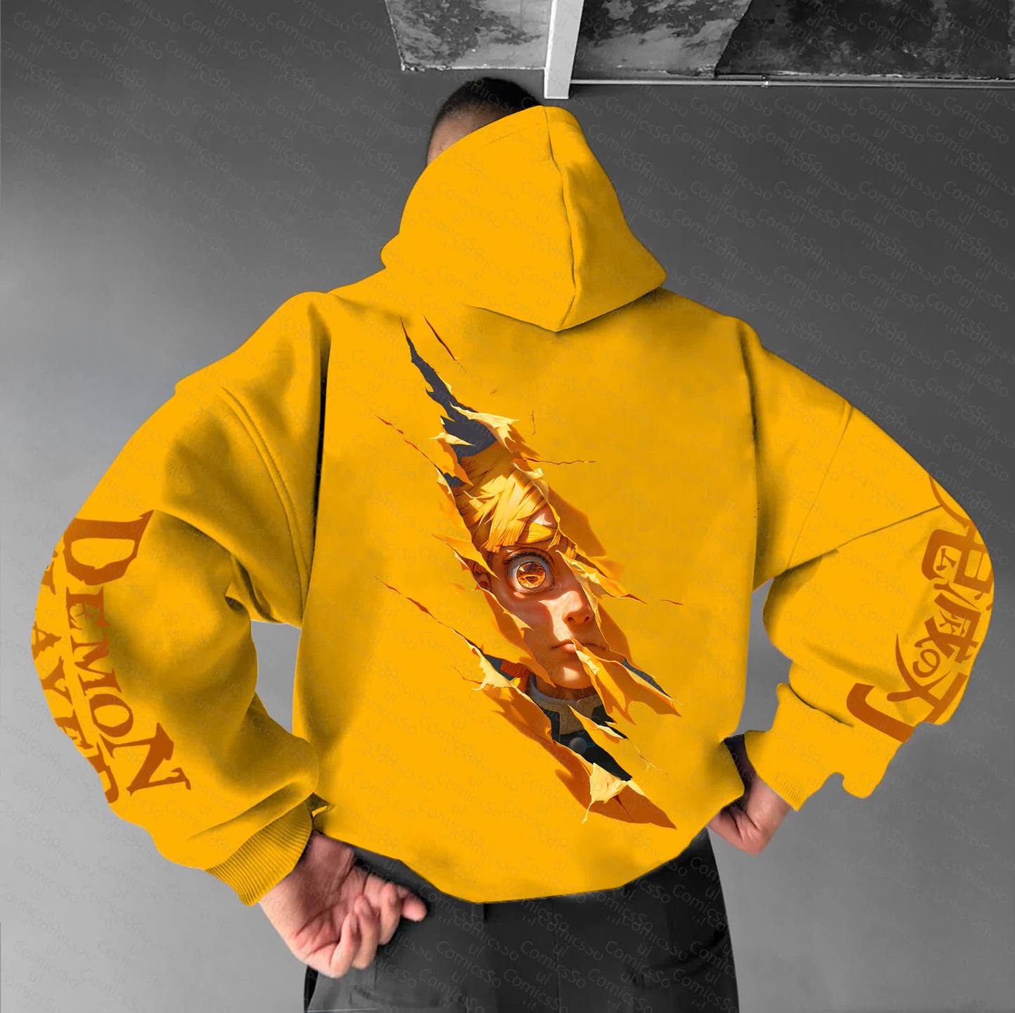 Unisex “Demon Slayer” Anime Graphic Streetwear Vintage Hoodie