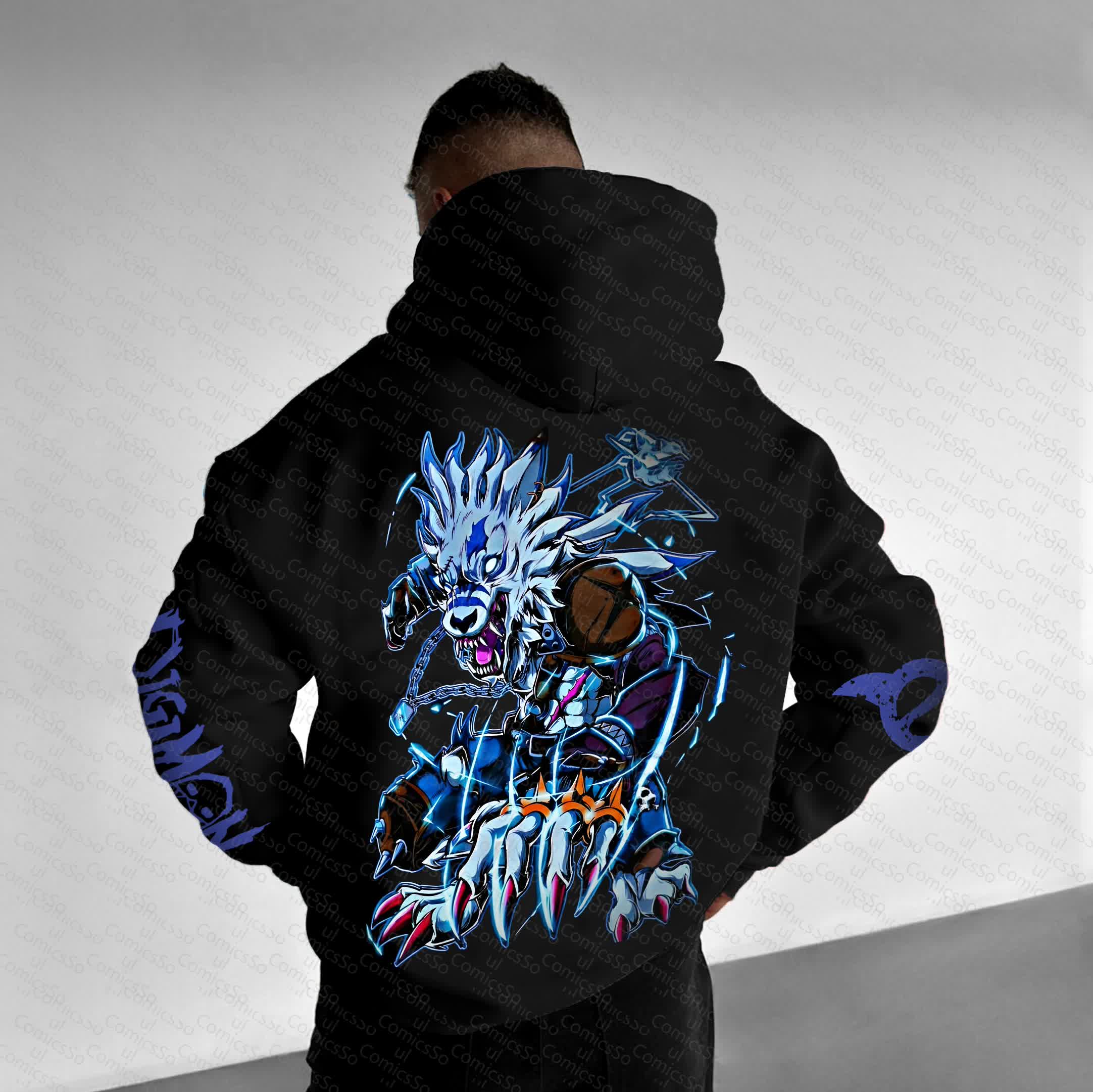 Unisex “Digimon” Anime Graphic Streetwear Vintage Hoodie
