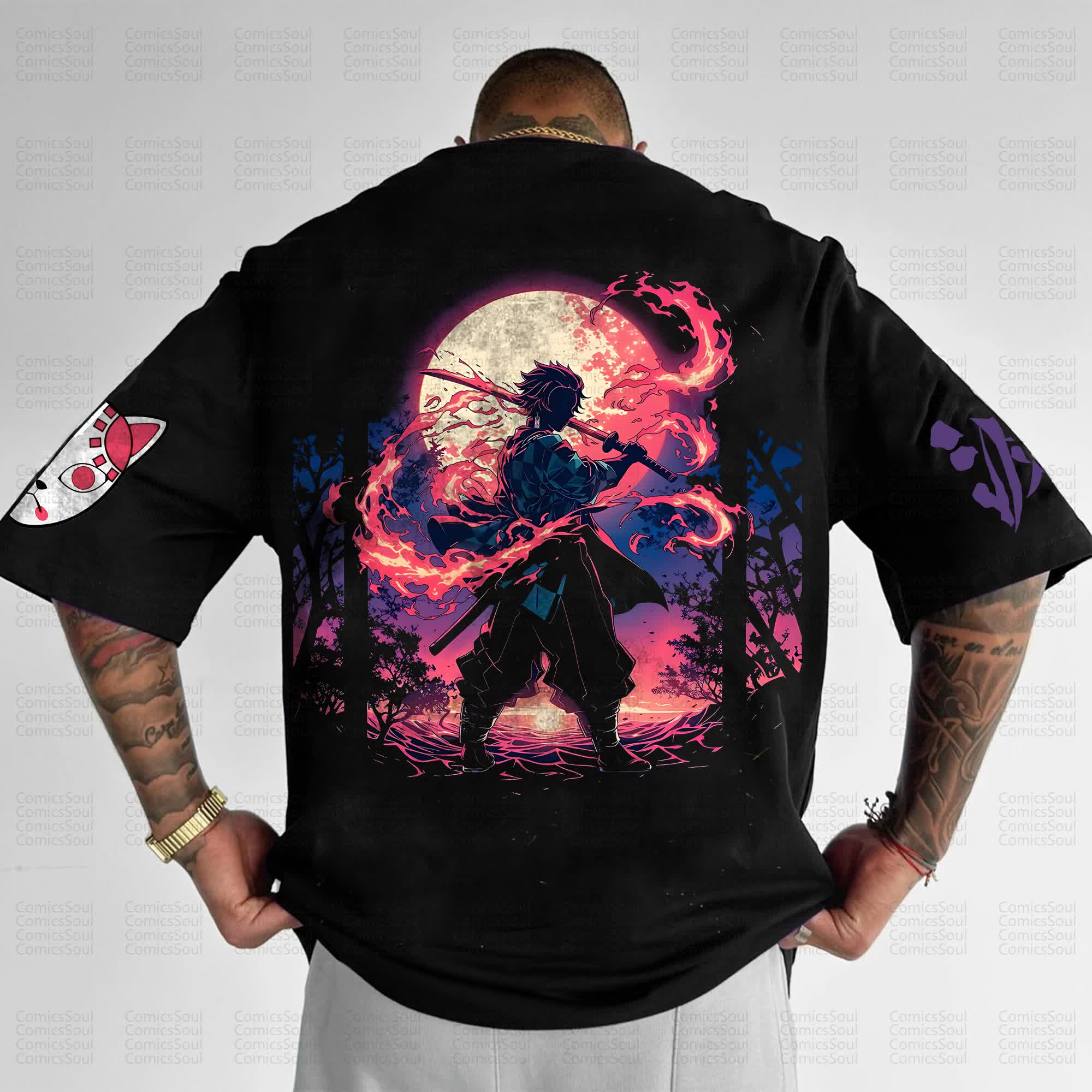 Unisex Anime Inspired Vintage T-Shirt丨Demon Slayer