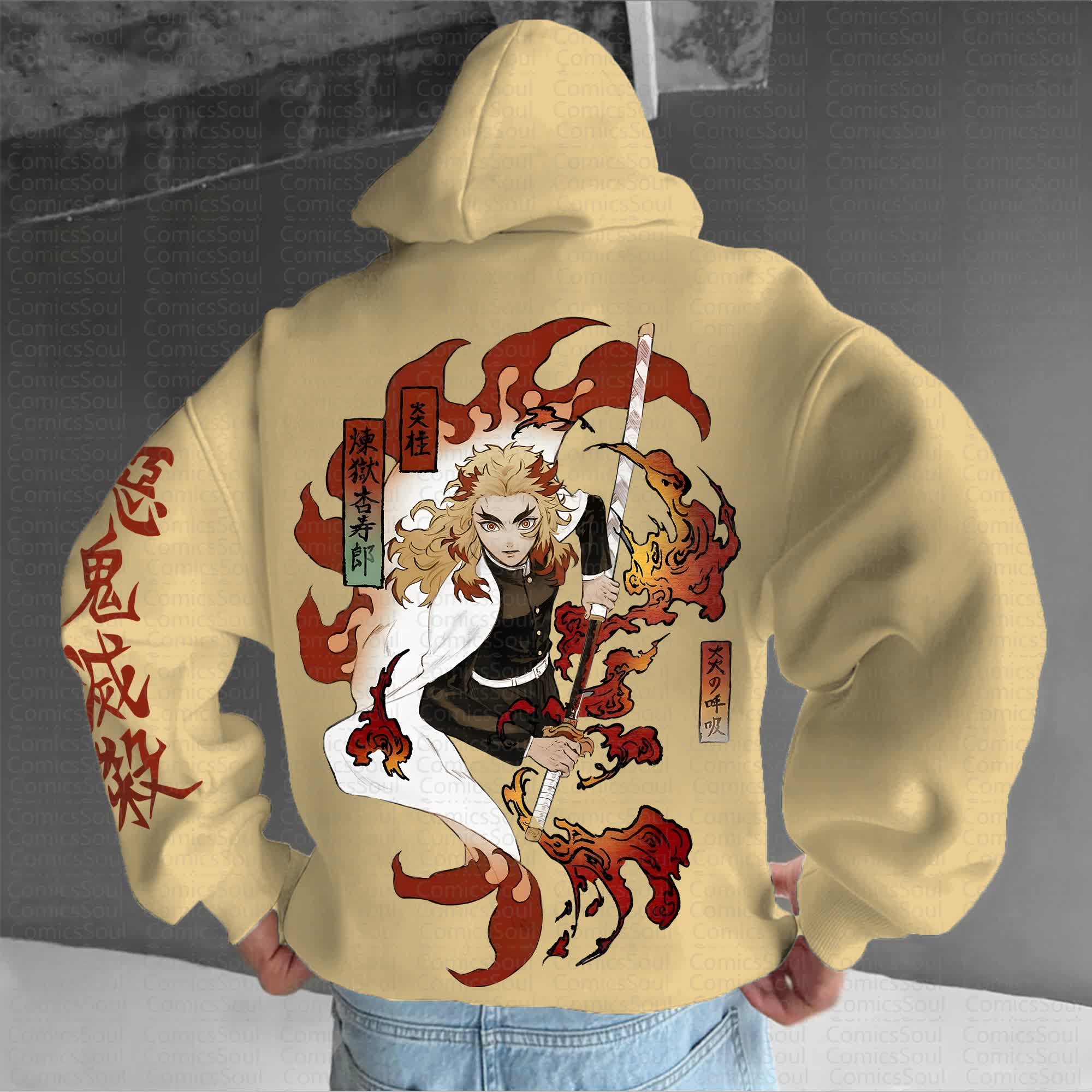 Unisex Anime Graphic Streetwear Vintage Hoodie丨Demon Slayer