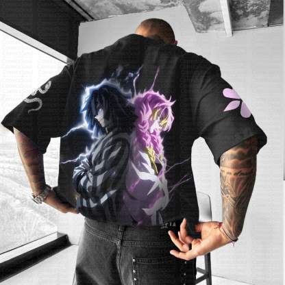 Unisex Anime Inspired Vintage T-Shirt丨Demon Slayer