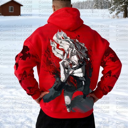 Plus Velvet Unisex Anime Graphic Streetwear Vintage Hoodie