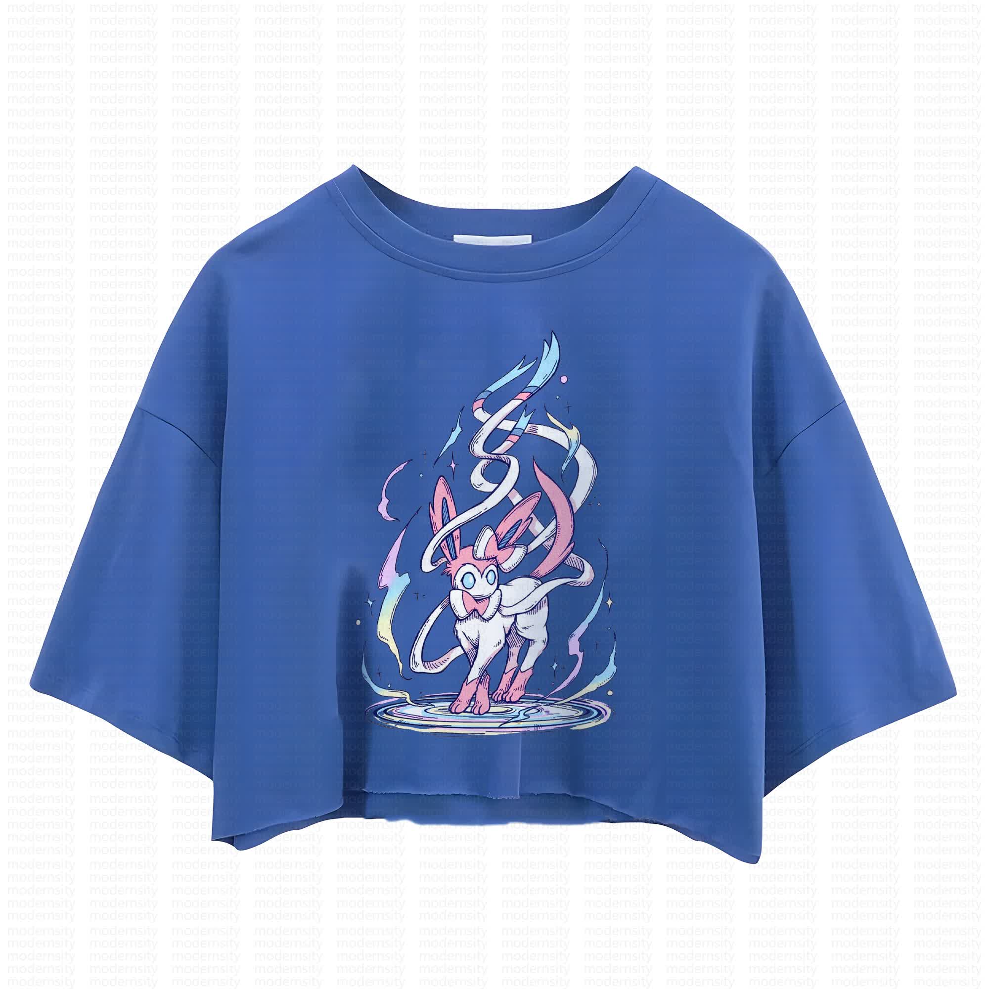 Cute and playful "Pokémon" summer women's cropped top
